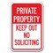 Signmission Safety Sign, 12 in Height, Aluminum, No Solicting - Privat P A-1218 No Solicting - Privat P - alternate 1